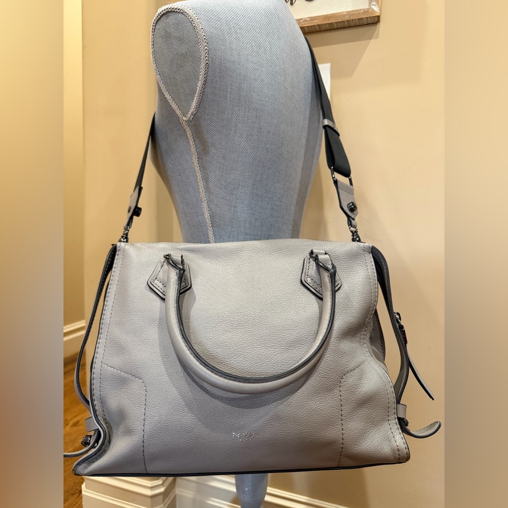 Botkier New York Moto Gray Leather Handbag